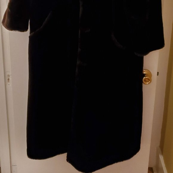 Jones New York Button Faux Fur REVERSIBLE coat Woman's Size L #15101 - Picture 5 of 14